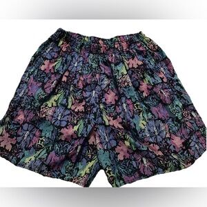 Vintage 90’s Nike Men’s Large colorful abstract all over print shorts 80s Nylon